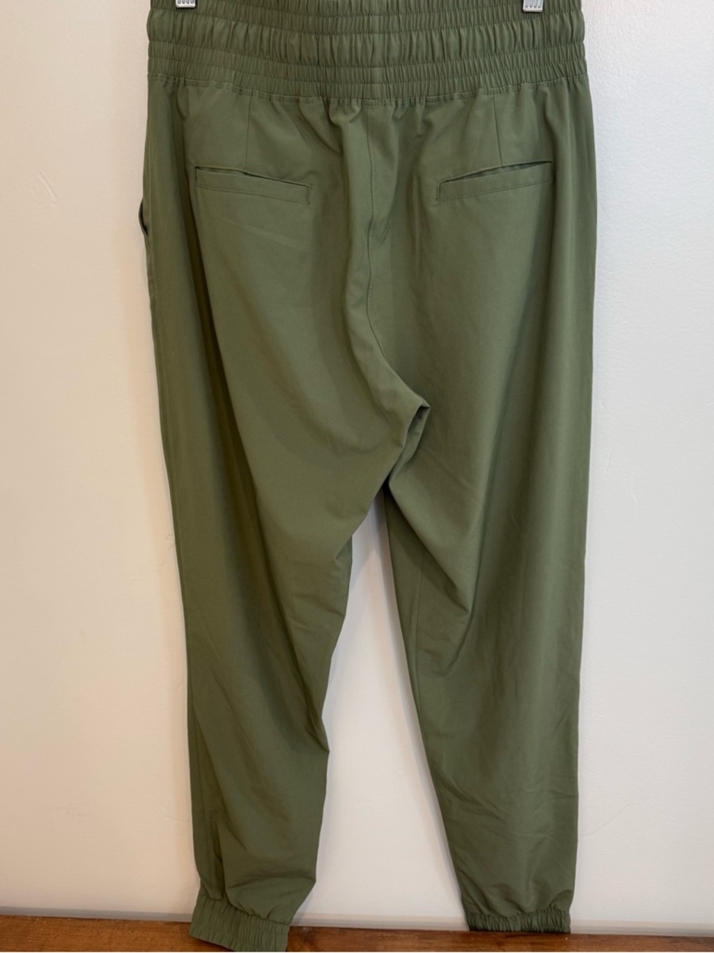 Olive Green Drawstring Joggers by Albion size medium tall - Picture 4 of 5